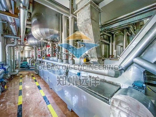Yemek Yağının Kimyasal Rafine 304 Paslanmaz Çelik ve CS PLC Kontrol Sistemi