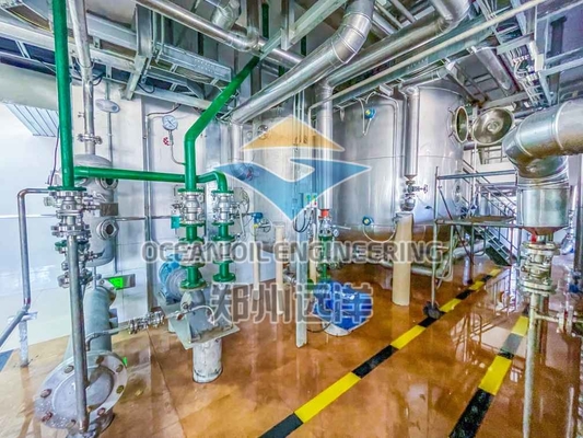 Asitsizleştirme Yiyebilir Yağ Rafineri Ekipmanı 500TPD Atölyesi Bölümü Otomatik İşlem