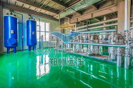 PLC Kontrol Edible Oil Raffination Equipment 200 - 500TPD Kapasite ISO9001 Sertifikasyonu
