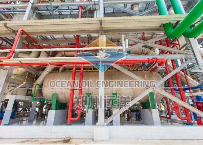 Pirinç Kepeği Yağı Üretim Hattı için 500TPD Yemeklik Yağ Fiziksel Rafine Ekipmanları